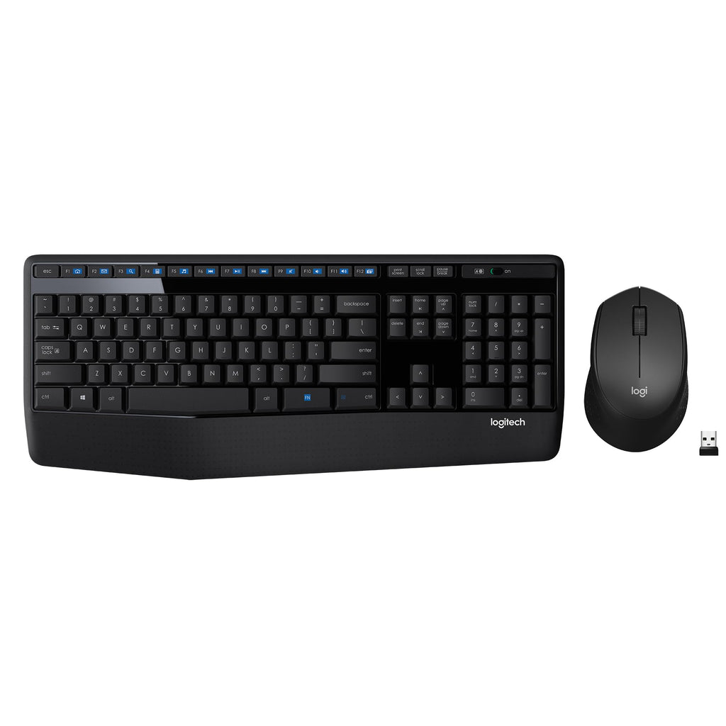 Logitech MK345 Full Size Wireless Keyboard and Mouse Combo - Black