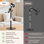 Hair Dryer Stand Holder, Hands Free Hair Dryer Stand with 360 Degree Rotating, Height Adjustable Countertop Blow Dryer Holder, Drubale Dryer Stand Works for 99% Blow Dryer