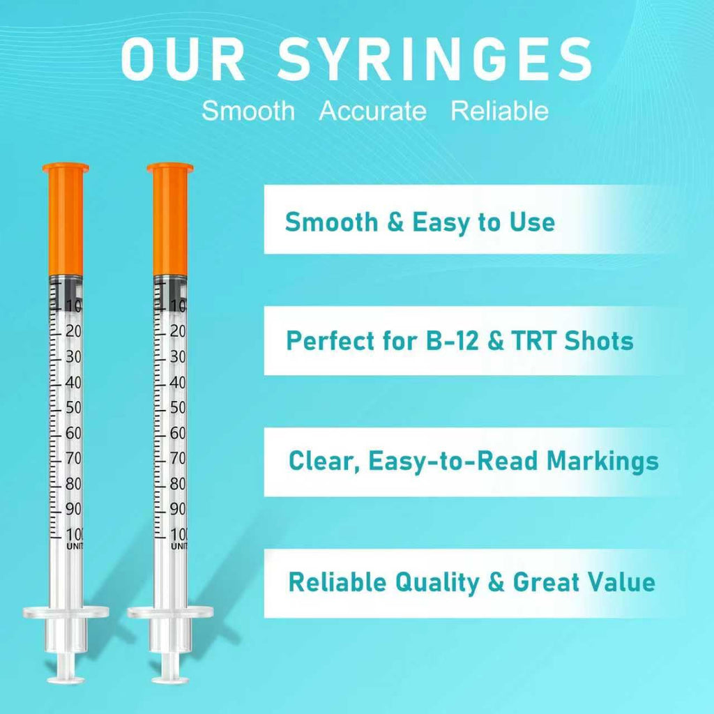 1ml 29G 5/16" (8mm) Syring, Pack of 25