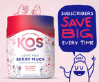KOS Reds Superfood Powder for Antioxidants - USDA Certified Organic Beet Root, Goji Berries, Acai, Pomegranate, Coconut Water & Digestion Enzymes- Goji Berry Popsicle Flavor Juice Mix - 28 Servings