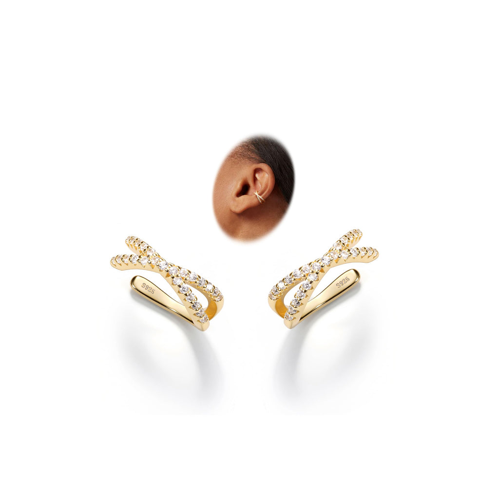 Sterling Silver Ear Cuffs Non Piercing Fake Conch Cuff Earrings for Women