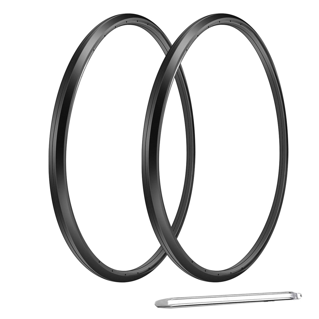 Wheelchair Rear Wheel Replacement Tire, 24 "X 1" Universal Flat-Free Polyurethane Tire,Equipped with installation tools, Wheelchair accessories for all brands(1 Pair)
