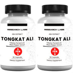 Research Labs Longjack Tongkat Ali 2 Pack Extract Capsules - Highly Concentrated Potent Extract | Strength, Drive, Performance & Muscle Mass