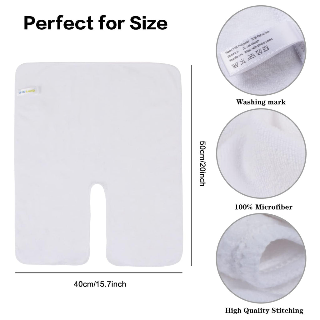 SINLAND Microfiber Esthetician Towels for Facials Mask Removing Face Wrap Soft Facial Cloth with Split Design Spa Towels for Facial Steam Massage and Cleansing