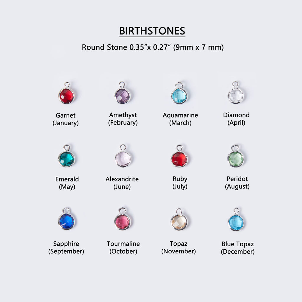 Birthstone Bracelets for Women, Custom Birthstone Bracelet with Gem Chain