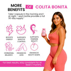 Colita Bonita – Aguaje, Black Maca & Fenugreek Pills – Natural Booty Growth & Hip Shaping Supplement – Supports Curves, Hormonal Balance & Waist Definition – 60 Capsules (30-Day Supply)