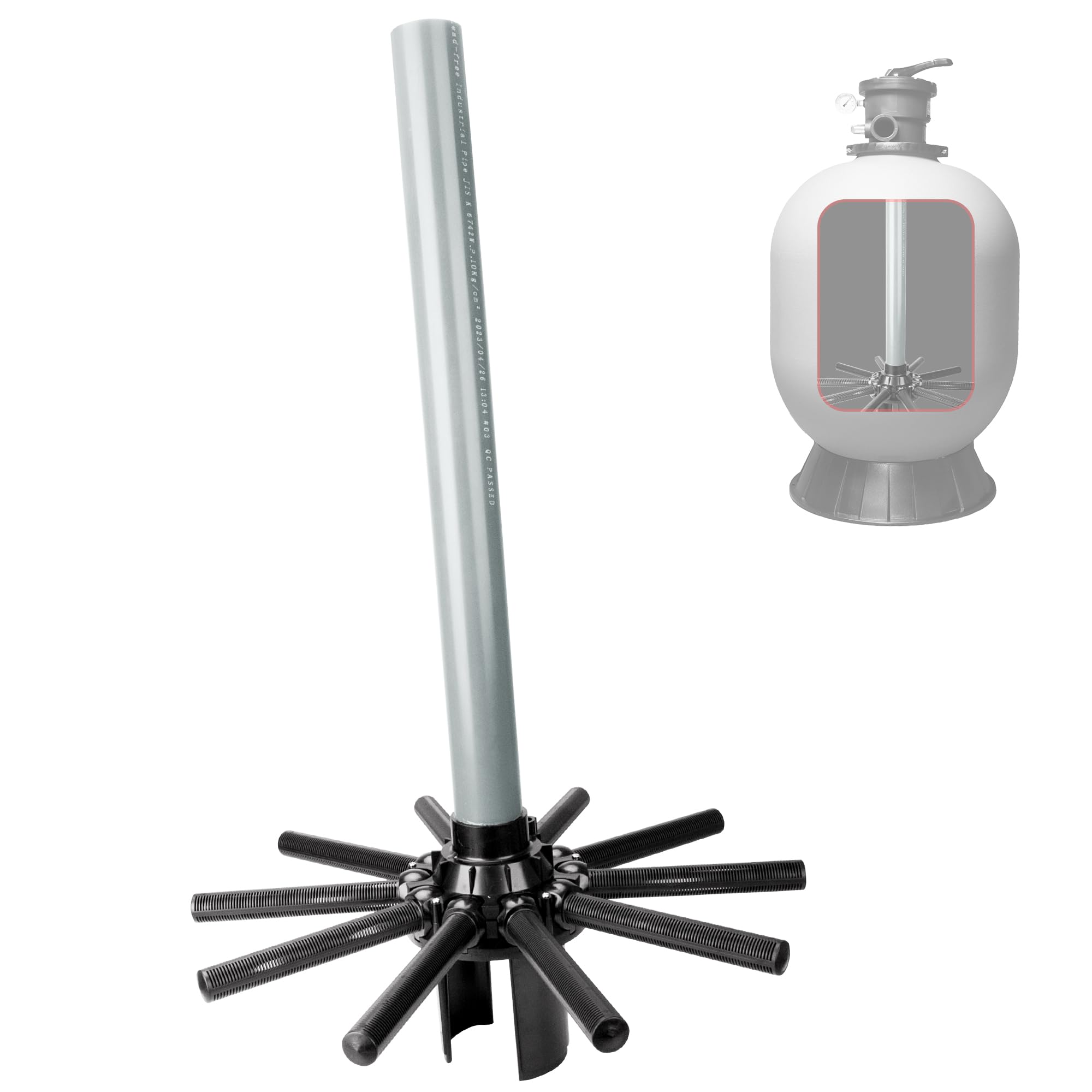 FATCANMA Upgrade SX244DA Lateral Assembly for Hayward s244t Sand Filter Tank, Center Pipe Threaded Lateral Compatible with Hayward S244T, S244TC, S270T, S270T2 Sand Filter Replacement Parts