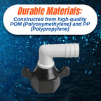 SEAFLO (NO: 51F03) 1/2"-14 FNPT x 1/2" Barb Angled Universal Pump Fittings for SHURFLO, SEAFLO, Circle River, Johnson, Jabsco, FLOJET, REMCO, Lippert, USA ADVENTURE and other Pumps (25-Pack)
