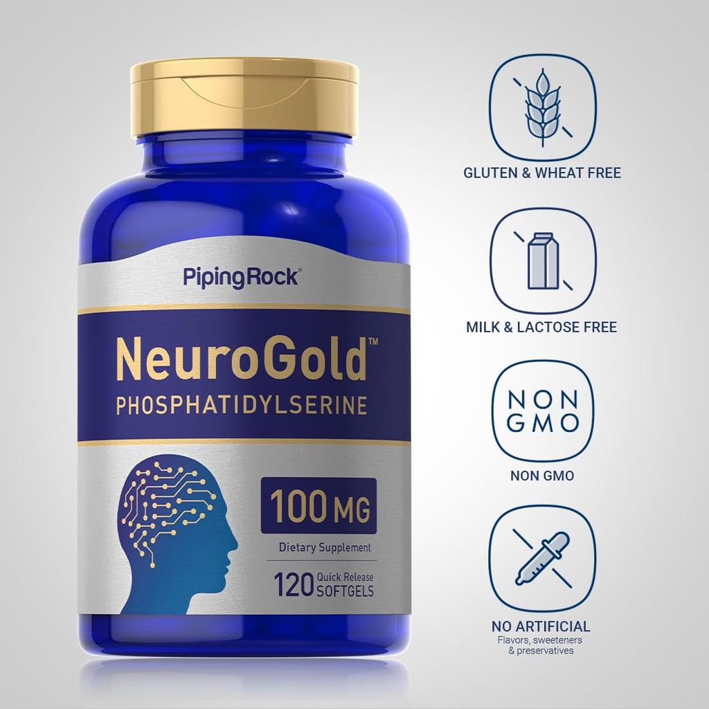 Piping Rock Phosphatidylserine 100mg | 120 Softgels | NeuroGold