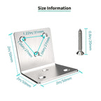 Stainless Steel Corner Bracket,Joint Right Angle Bracket,L Shape Heavy Duty Metal Corner Brace Shelf Supporter for Wood Aufuga (20, 2x2x2)