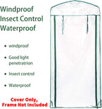 4 Tier Roll-Up Greenhouse Replacement Cover for Plant-63"x27"x19" Clear PVC