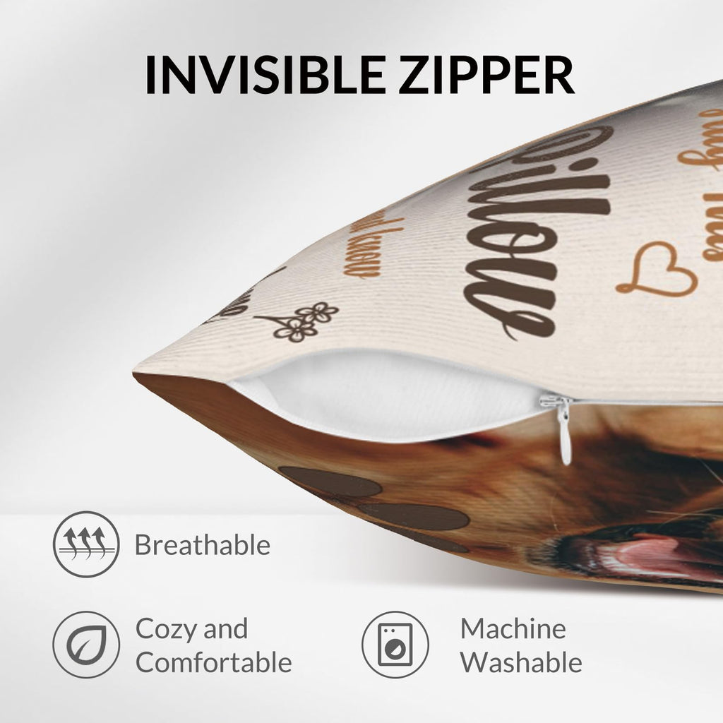 KOPPIE Custom Pet Memorial Throw Pillow with Photo, Personalized Sympathy Gifts for Dog Cat Loss, Pet Memorial Gifts for Pet Loss, Birthday, Christmas, (16x16 Inch)