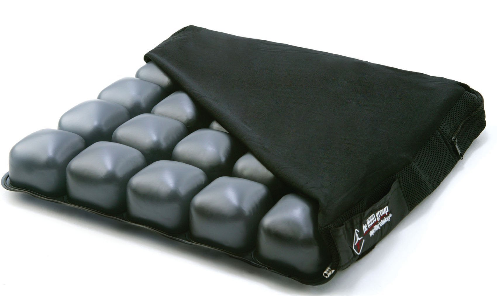 ROHO MOSAIC Cushion, 18" x 18" Inflatable Seat Cushion with Adjustable Air Cells, Two-Way Stretch Lycra Cover, Non-Skid Bottom, Lightweight & Portable for Wheelchairs, Office Chairs, Cars & Home