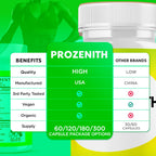 (3 Pack) Prozenith Capsules, Official Prozenith Supplement with All Natural Ingredients, Pro Zenith Advanced Formula Wellness Support Pills Maximum Strength Vitamin for Men and Women (180 Capsules)