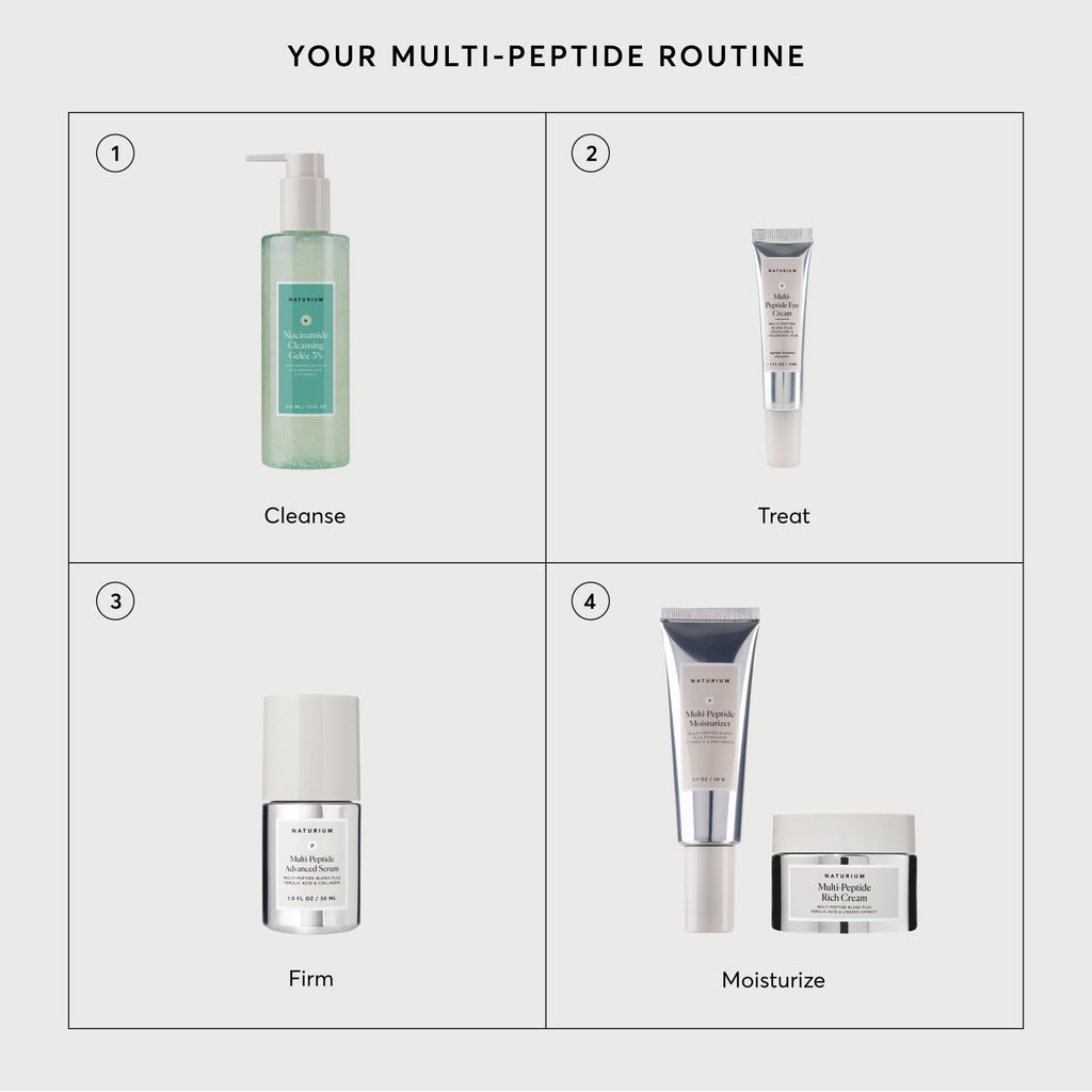 Naturium Multi-Peptide Rich Cream, Hydrating & Nourishing to Help Appearance of Fine Lines & Wrinkles, Vegan & Cruelty-Free, 1.7 oz