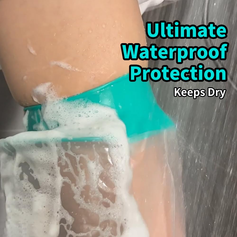 CIVJET Cast Covers for Shower Leg, Waterproof Cast Cover for Showering/Swimming, Cast Protector for Shower Leg Adult, Water Proof Shower Boots for Foot after Surgery, Knee, Ankle, Boot (Diameter-7.9")