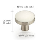 Ravinte 15 Pack Solid Single Hole Kitchen Round Cabinet Knobs Brushed Nickel Pulls Drawer Knobs Kitchen Cabinet Hardware Handles