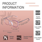 FONHCOO Blue Light Blocking Glasses Women Men TR90 Round Computer Eyeglasses (Purple)