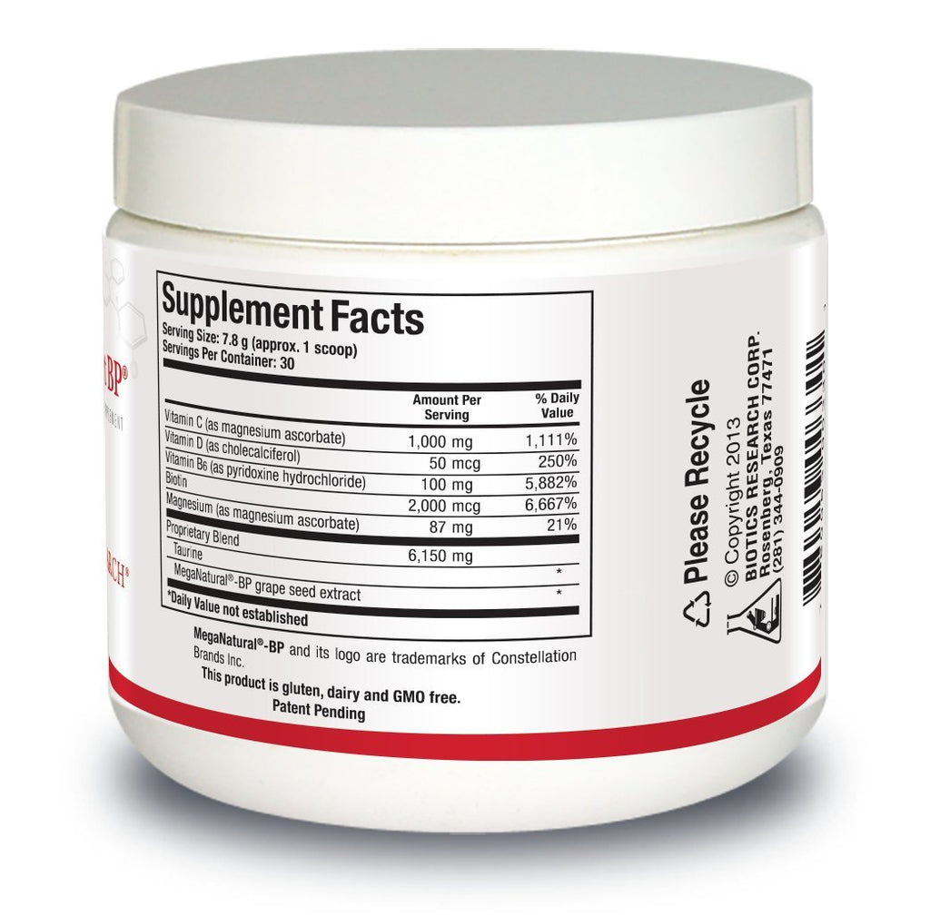 BIOTICS RESEARCH Bio CardioSirt BP Patented Easy to Mix Powder, Formulated with The Assistance of Mark Houston, MD, Unique Combination of 7 Key Nutrients, 8 Ounces