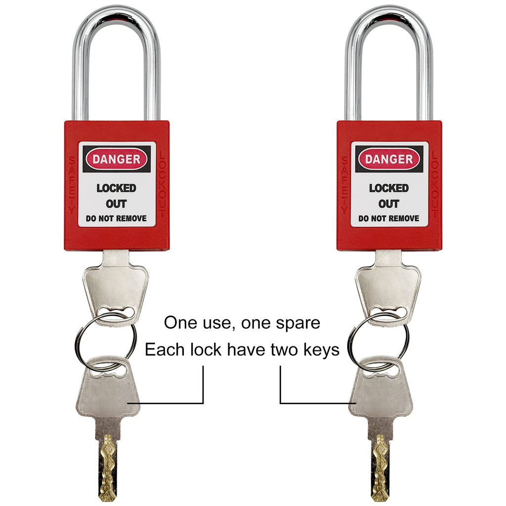 Lockout Tagout Kit - Clamp-On Circuit Breaker, Group Hasps, Tag, Universal Multi-Pole Breaker With Pocket Bag (Black Kit)