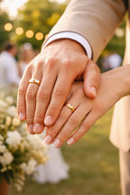 Personalized Men’s Gold Tungsten Ring – Custom Engraved Wedding Band with Free Engraving in Any Language - Ships from USA
