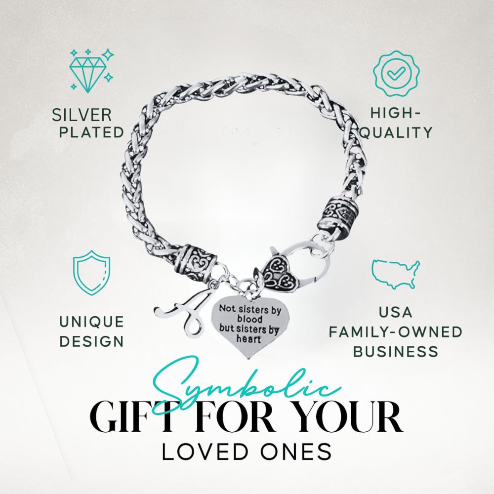 Infinity Collection Best Friend Bracelet, Sisters by Heart Initial Jewelry
