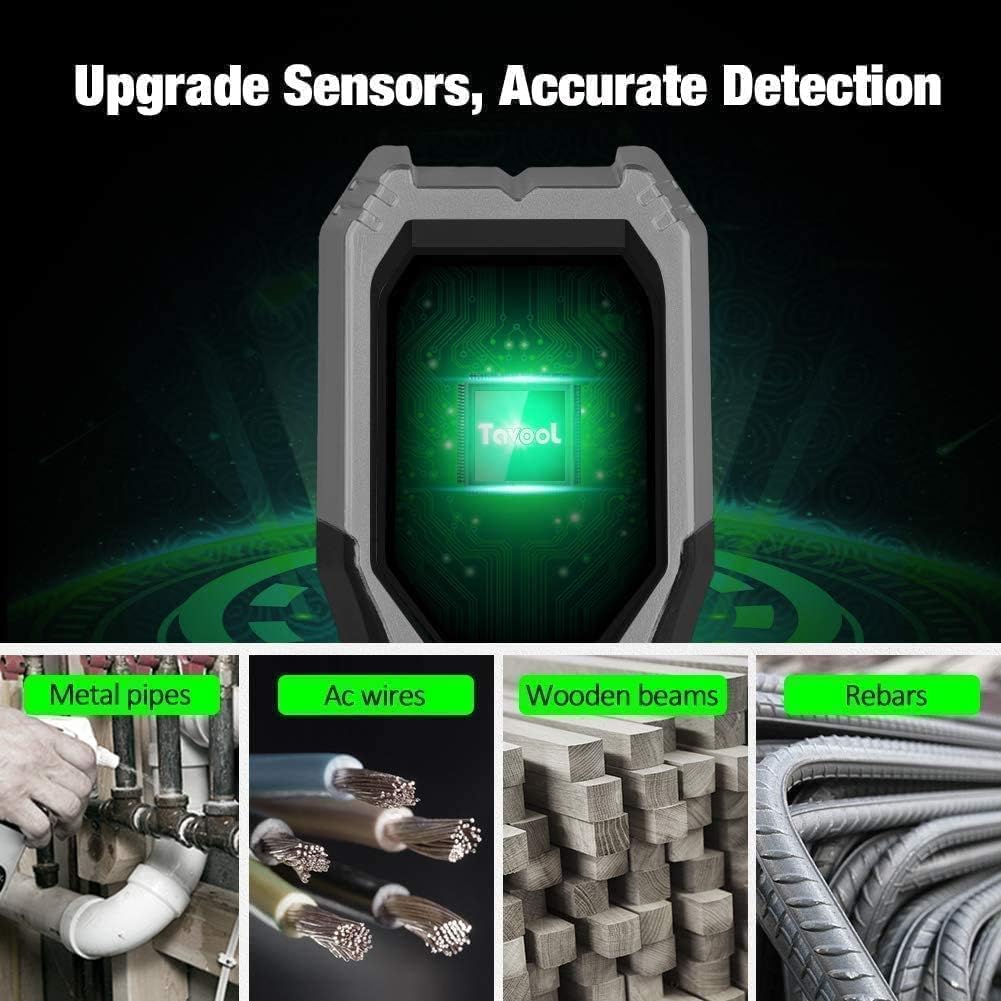 Stud Finder Wall Scanner 5 in 1 Multifunctional Upgraded Smart Wall Scanner, Stud Sensor Beam Detector with Battery for Wood Metal and AC Wire Detection, Comes with HD LCD Display and Audio Alarm