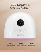 MelodySusie UV Nail Lamp P-Plus30F for Gel Polish-Fits Whole Hand & Feet