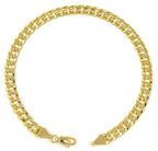 BA UNIQUE FASHION Gold Electroplated Anklet for Women, 9-12 Inch Sizes, Figaro, Cuban, Mariner, Herringbone Design - Made in Korea (10, Concave Cuban Chain)
