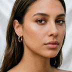 14K Gold Hoop Earrings for Women - Lightweight Classic Square Tube 14K Gold Earrings, Timeless Everyday Jewelry (30mm)