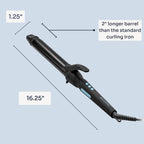 Bio Ionic Long Barrel Curling Iron, Ion Mineral & Moisture Heat Technology