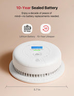 X-Sense Smoke Detector and Carbon Monoxide Detector, SC01, 1-Pack