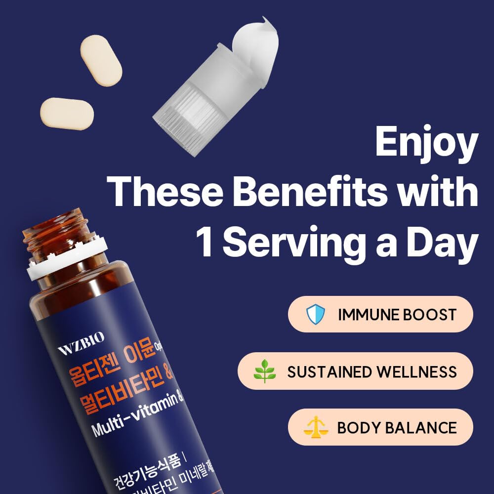 WZBIO Optizen Immune – Multivitamin & Mineral with Vitamin C, B1, B6, Zinc & Selenium – Supports Immune Health, Energy & Recovery 7 Day Supply