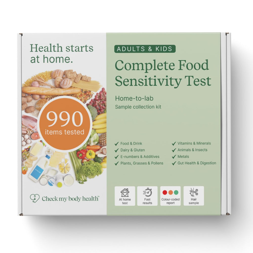 Check My Body Health 990 Items Complete Food Sensitivity Test Kit for Adults and Kids – Non-Invasive Food Intolerance Test Kit – At-Home Hair Sample Bioresonance Testing with Results in 3–5 Days