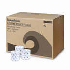 Boardwalk 2-Ply Bulk Toilet Paper Rolls for Professional and Commercial Use | 125 Feet Septic Safe Single Roll Toilet Paper Rolls | 500 White 4.5" x 3" Sheets per Roll | 96 Count per Box