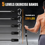 WHATAFIT Resistance Bands, Exercise Bands���Resistance Bands for Working Out, Work Out Bands with Handles for Men and Women Fitness, Strength Training Home Gym Equipment