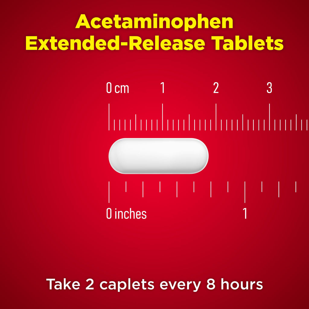 Amazon Basic Care Acetaminophen Extended-Release Tablets, 650 mg, Pain Reliever, Fever Reducer, Arthritis Pain, Headache, Backache, Menstrual Pain, 400 Count
