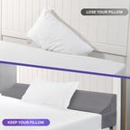 Vekkia King Size Bed Wedge Pillow for Headboard/Bed Wedge Gap Filler/Mattress Gap Filler/Wedge Pillow Headboard to Close The Gap (0-6") Between Your Headboard and Mattress, (Grey 76"x10"x7")
