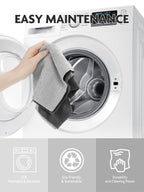 Fantasticlean Microfiber Cleaning Cloth Roll -60 Pack, Tear Away Microfiber Towels, 12" x 12", Reusable, Washable, Scratch Free, Ultra Absorbent for All-Around Cleaning Supplies (Grey & DimGrey)