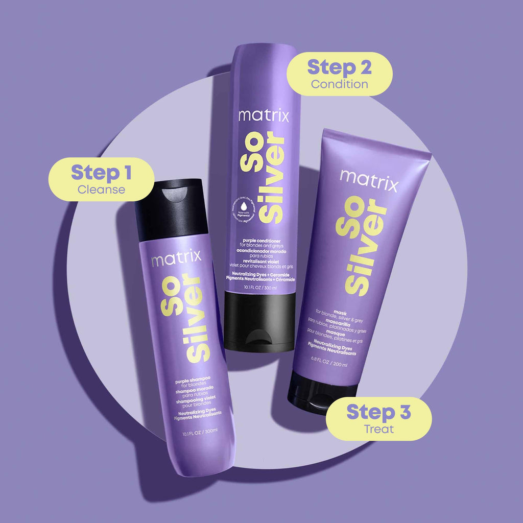 Matrix So Silver Purple Shampoo – For Blonde Hair, 10.1 Fl Oz