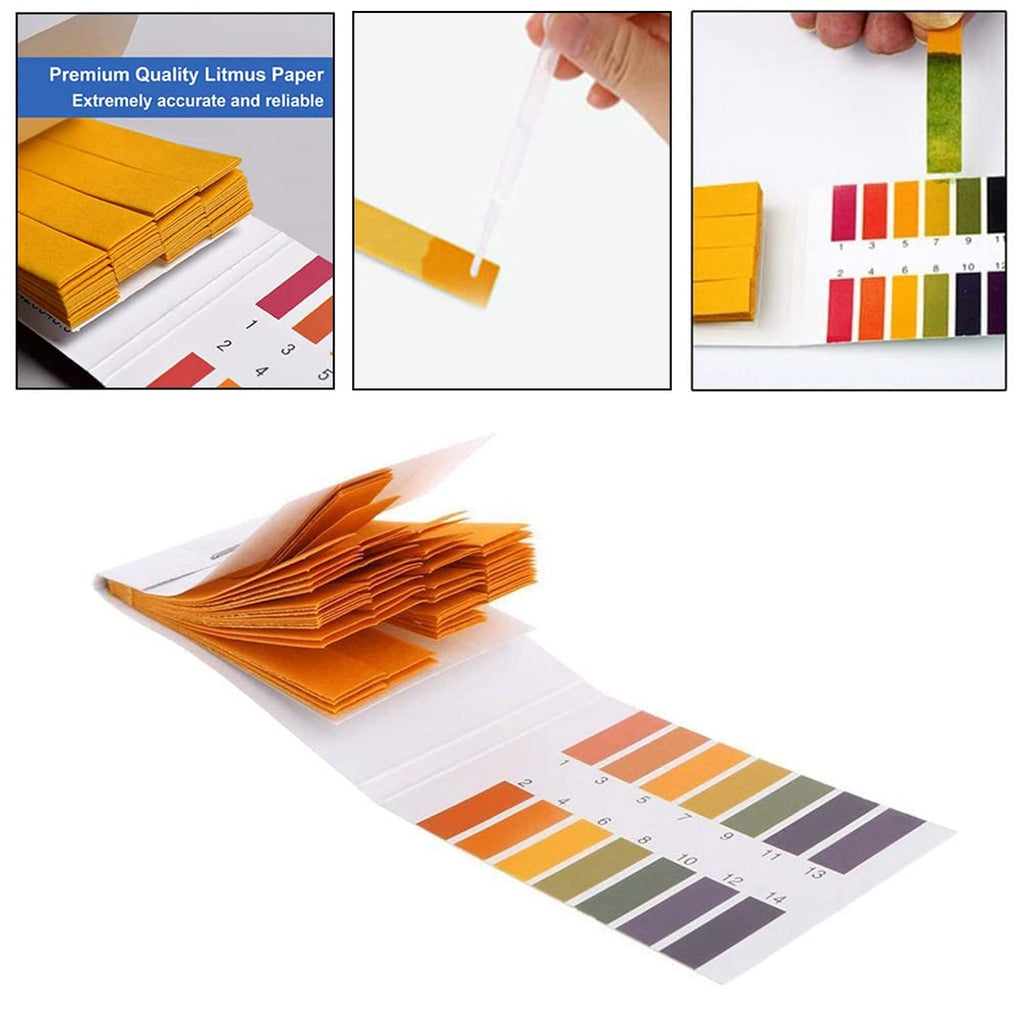 HomEnjoy 7 Pack pH Test Strips, 560 Strips pH 1-14 Universal Litmus Paper