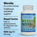 Wereke & Nopal Capsules – 60 Count (1000 mg Each) – Natural Herbal Supplement – Traditional Mexican Blend – Supports Overall Wellness & Balance – by Lo + Natural