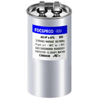 [UL Recognized] FOCSPROD 40 uF 40 MFD ±6% 370V/440V CBB65B AC Capacitor, Single Run Round Capacitor Replacement, 40 uF 440 Volt HVAC for AC Unit Fan Motor or Condenser Straight