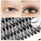10+12mm Mixed 12+14mm Mixed Tray Mink Eyelash Extension Natural 3D Russian Volume Faux Eyelashes Individual 20D Cluster Lashes Makeup (16mm+18mm Mixed)