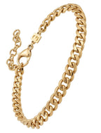 Galis Mens Bracelet - Cuban Link Chain For Men Gold Plated Over Premium Stainless Steel, Gold Bracelet For Men - 7" long - 5mm thick