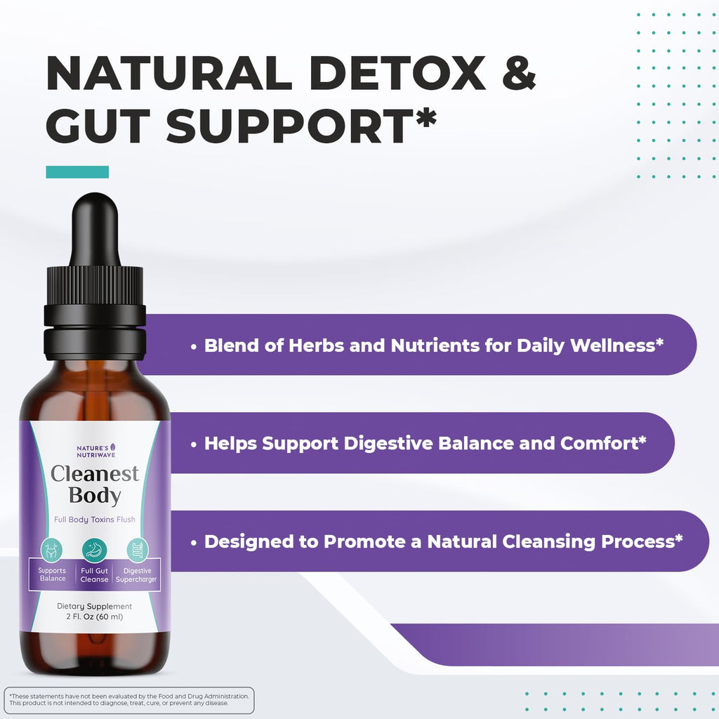 Cleanest Body Drops – Fennel Seed & Marshmallow Root – 1 Month Supply