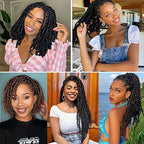 9 Pack Passion Twist Crochet Hair 10 Inch Pre-twisted Passion Twist Hair Pre Looped Boho Crochet Braids Hair for Women Girls and Kids (10Inch,1B)