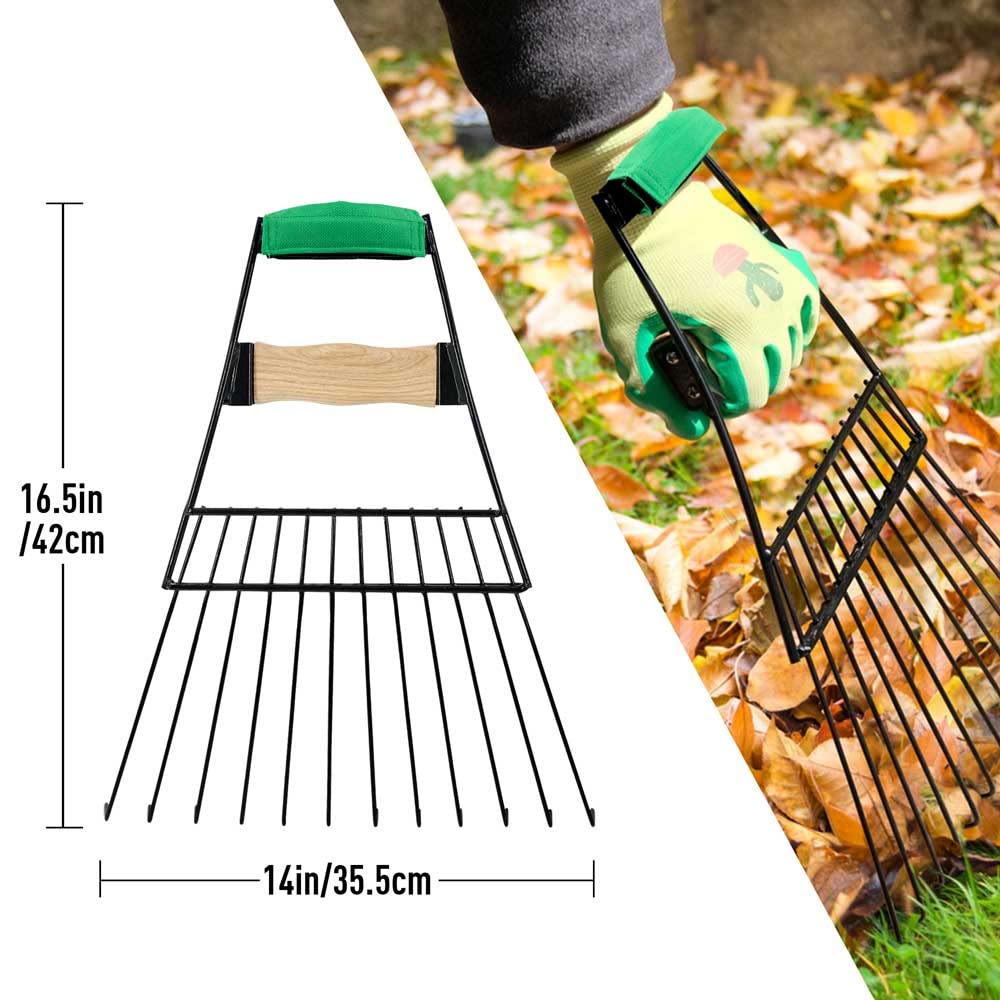 Altdorff Steel Leaf Scoops, Hand Rakes for Picking Up Leaves, Sturdy Garden Large Leaf Grabber Leaf Rake for Picking up Leaves, Collect Garbage and More