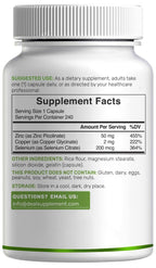 Deal Supplement Zinc 50mg with Selenium + Copper, 240 Capsules, 8 Month Supply, 3 in 1 Mineral Formula, Zinc Picolinate Complex Supplement, Supports Healthy Immune System for Adults and Kids