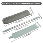 Dust Brush Under Appliance Microfiber Duster with Extension Pole (40 to 55 inches) Bendable, Washable, Extendable Gap Dusters for Sofa Bed Furniture Bottom - Wet or Dry Gray